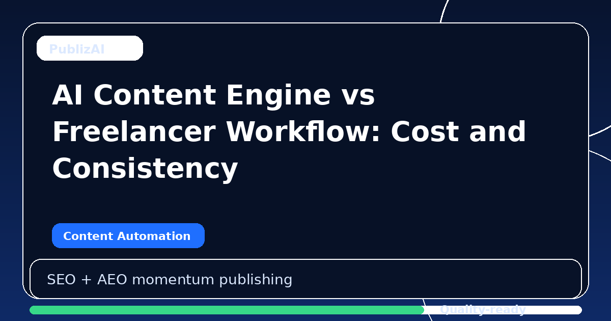 AI Content Engine vs Freelancer Workflow: Cost and Consistency