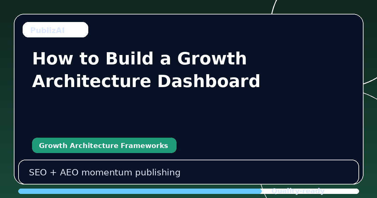 How to Build a Growth Architecture Dashboard