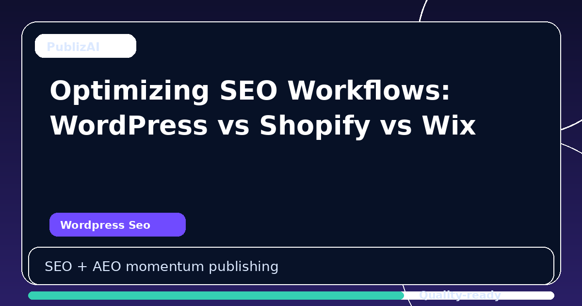 Optimizing SEO Workflows: WordPress vs Shopify vs Wix