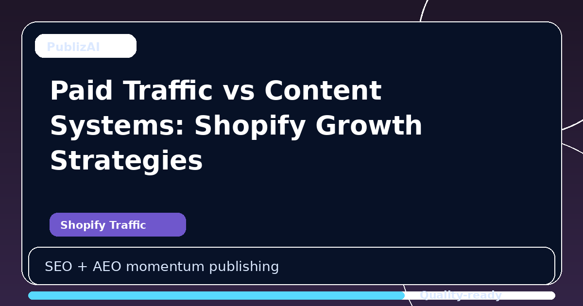 Paid Traffic vs Content Systems: Shopify Growth Strategies